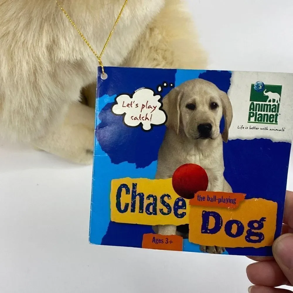 Vtg Chase The Ball Playing Dog 2000 Stuffed Animal Planet Plush Golden Retriever